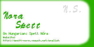nora spett business card